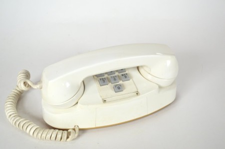 Western Electric Princess, ten button dial, field trial set F53741, prototype, white, 1961