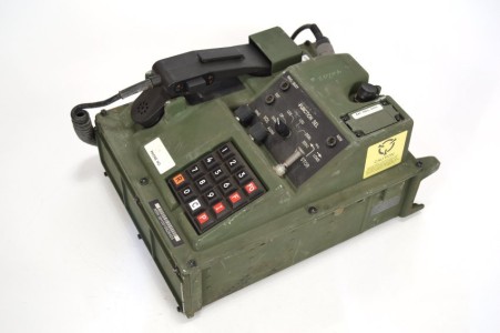 Title: Autovon telephone
Description: Autovon telephone, army green.