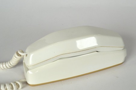 Western Electric, Bell Labs Trimline prototype, wallset, working Field Trial, plastic, white