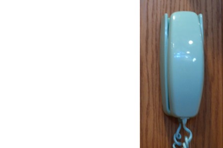 Western Electric production Trimline, wallset, early 'winged' model, turquoise