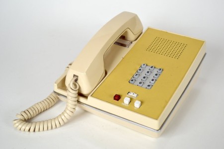 Western Electric prototype wall intercom set, hold key, Trimline style TT dial, 1978